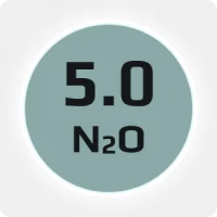 Закись азота (N2О) 5.0 (99,999%) в баллоне 10л, наполнение 5 кг.  соединение G 3/4 (DIN 9)