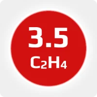 Этилен  (C2H4) 3.5 (99,95%) в баллоне 10л. 2,7 кг., соединение W21,8х1-14'' LH (DIN 1)